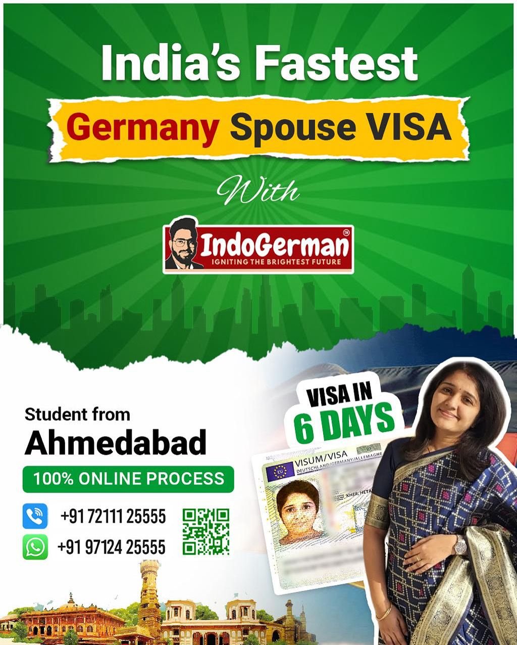 Happy IndoGerman spouse visa client